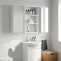 Badezimmer-Wandschrank Weiß 40 x 16 x 62,5 cm Holzwerkstoff