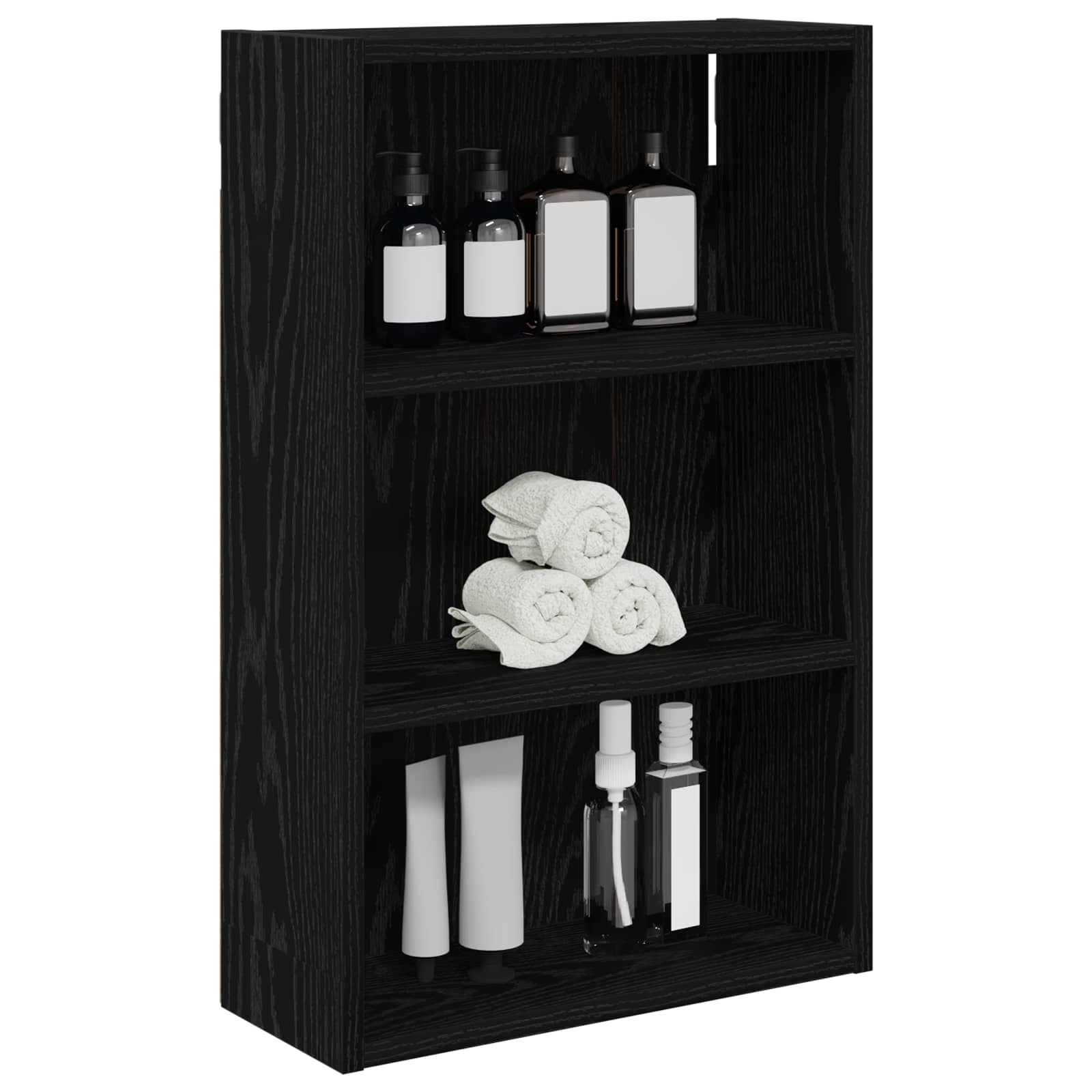 Badezimmer-Wandschrank Schwarze Eiche 40 x 16 x 62,5 cm