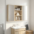 Badezimmer-Wandschrank mit Regal Sonoma-Eiche 40 x 16 x 62,5 cm