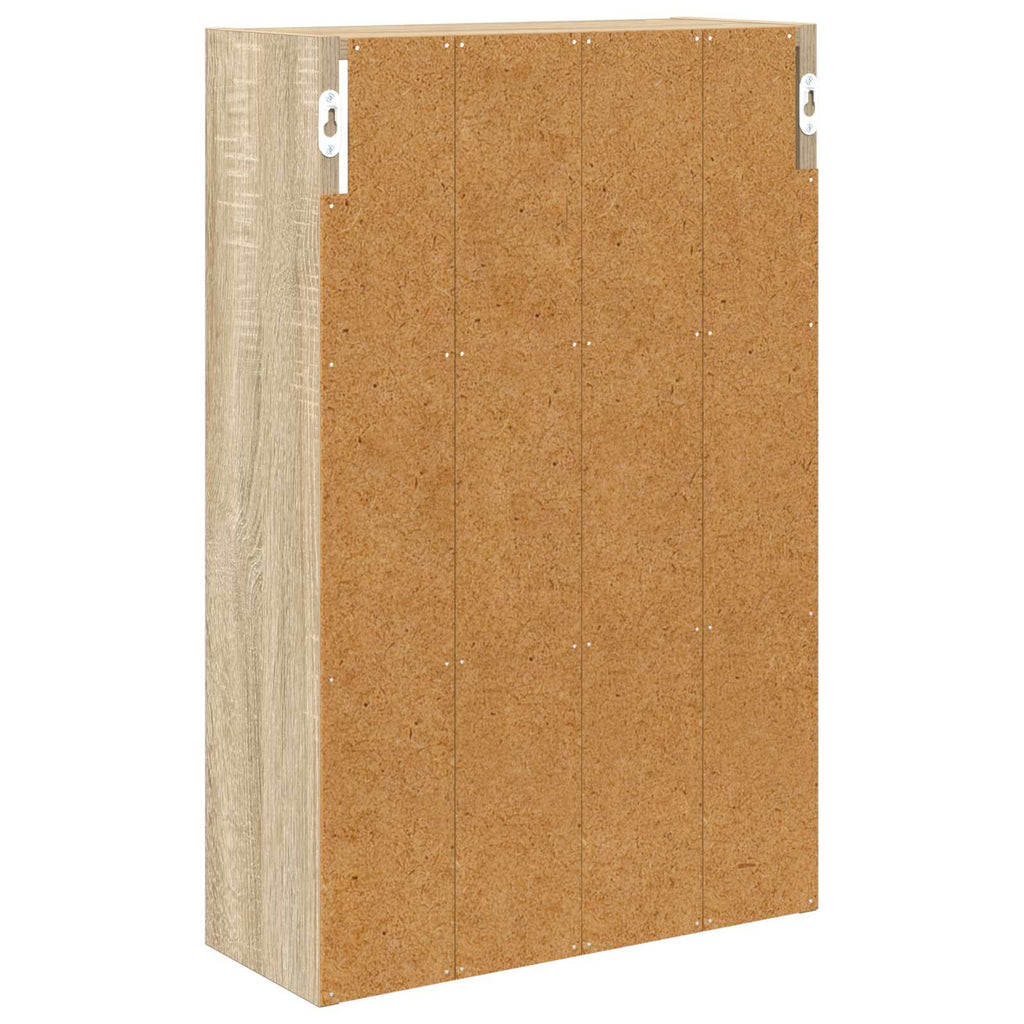 Badezimmer-Wandschrank mit Regal Sonoma-Eiche 40 x 16 x 62,5 cm