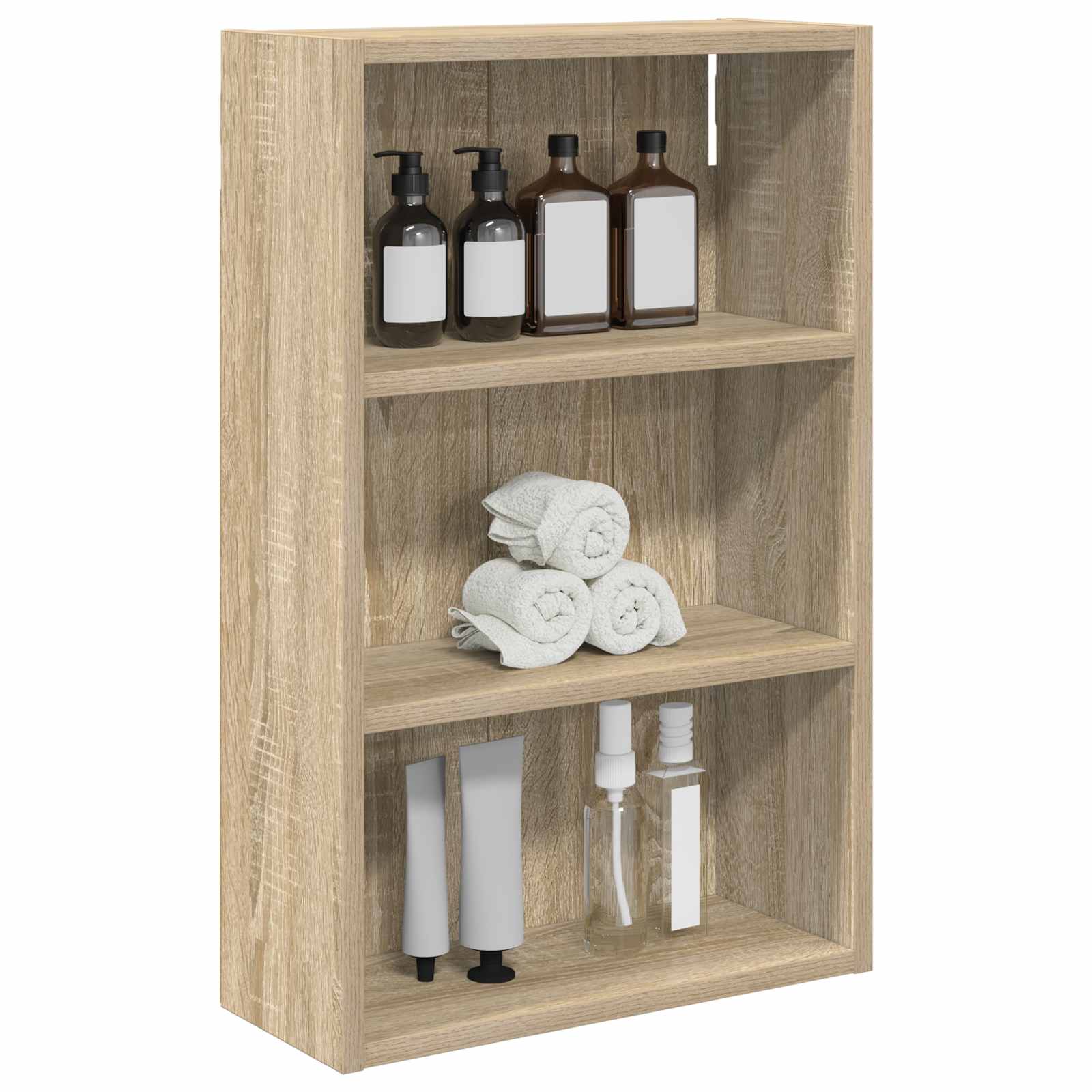 Badezimmer-Wandschrank mit Regal Sonoma-Eiche 40 x 16 x 62,5 cm