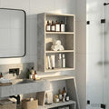 Badezimmer-Wandschrank mit Regal Betongrau 40 x 16 x 62,5 cm