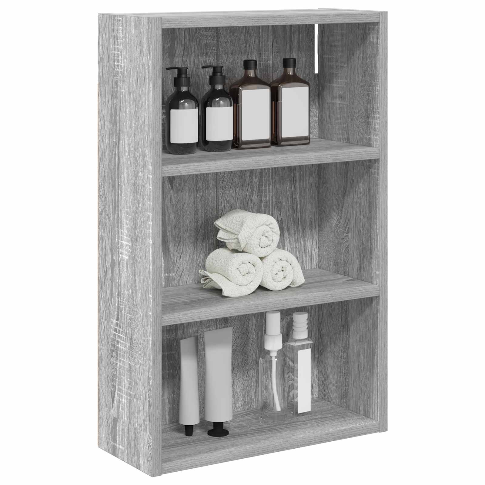 Badezimmer-Wandschrank Graues Sonoma 40 x 16 x 62,5 cm