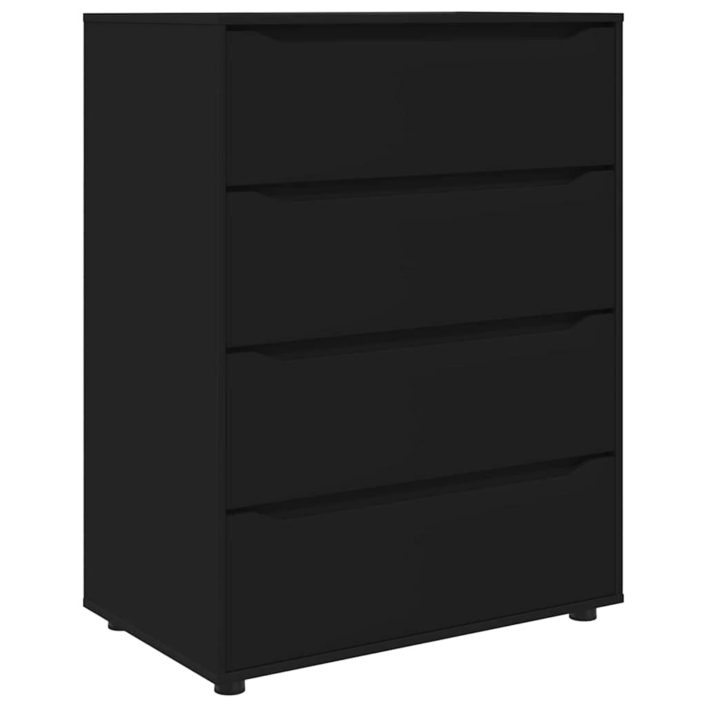Stauraumschränke Schwarz 80 x 48 x 105 cm Holzwerkstoff