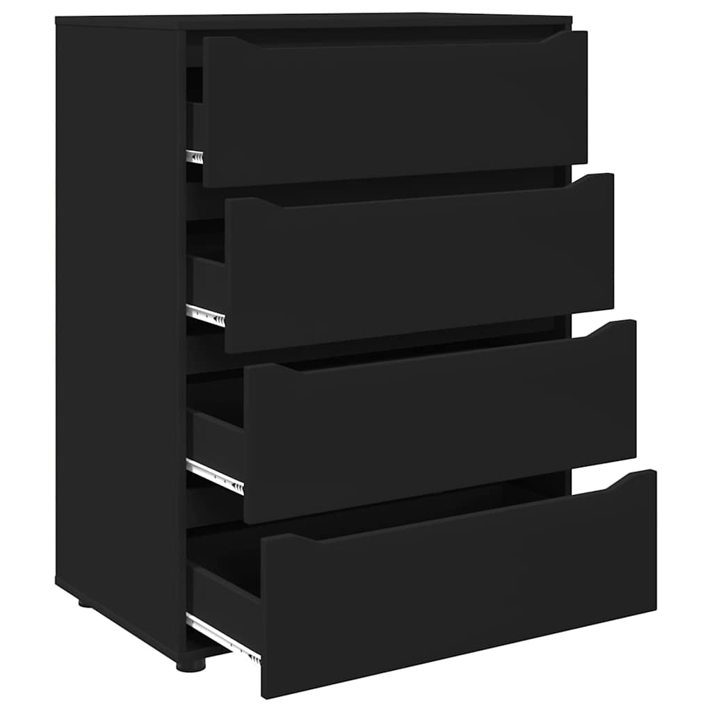 Stauraumschränke Schwarz 80 x 48 x 105 cm Holzwerkstoff
