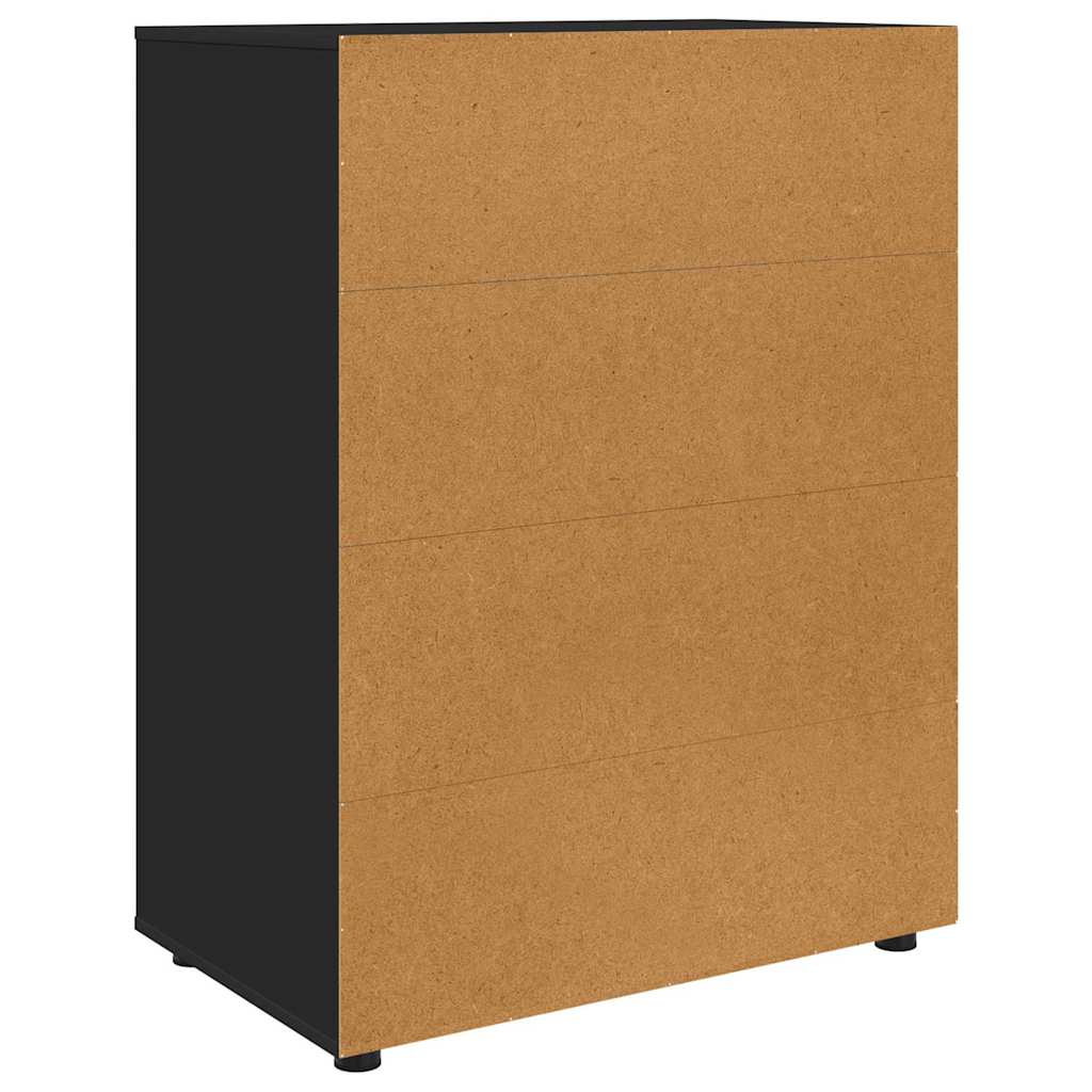 Stauraumschränke Schwarz 80 x 48 x 105 cm Holzwerkstoff