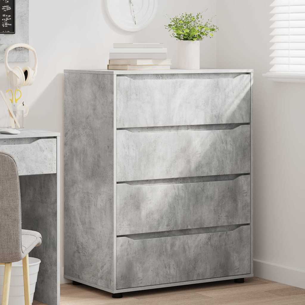 Stauraumschränke Beton Grau 80 x 48 x 105 cm Holzwerkstoff