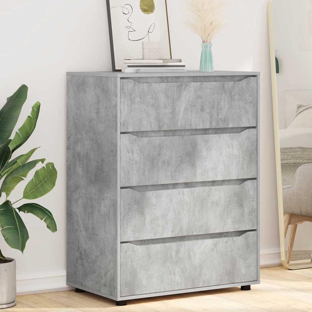Stauraumschränke Beton Grau 80 x 48 x 105 cm Holzwerkstoff