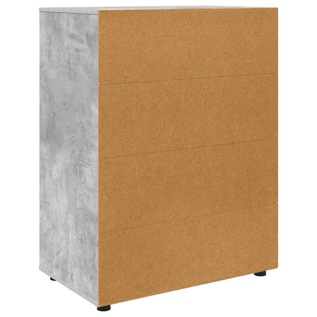 Stauraumschränke Beton Grau 80 x 48 x 105 cm Holzwerkstoff
