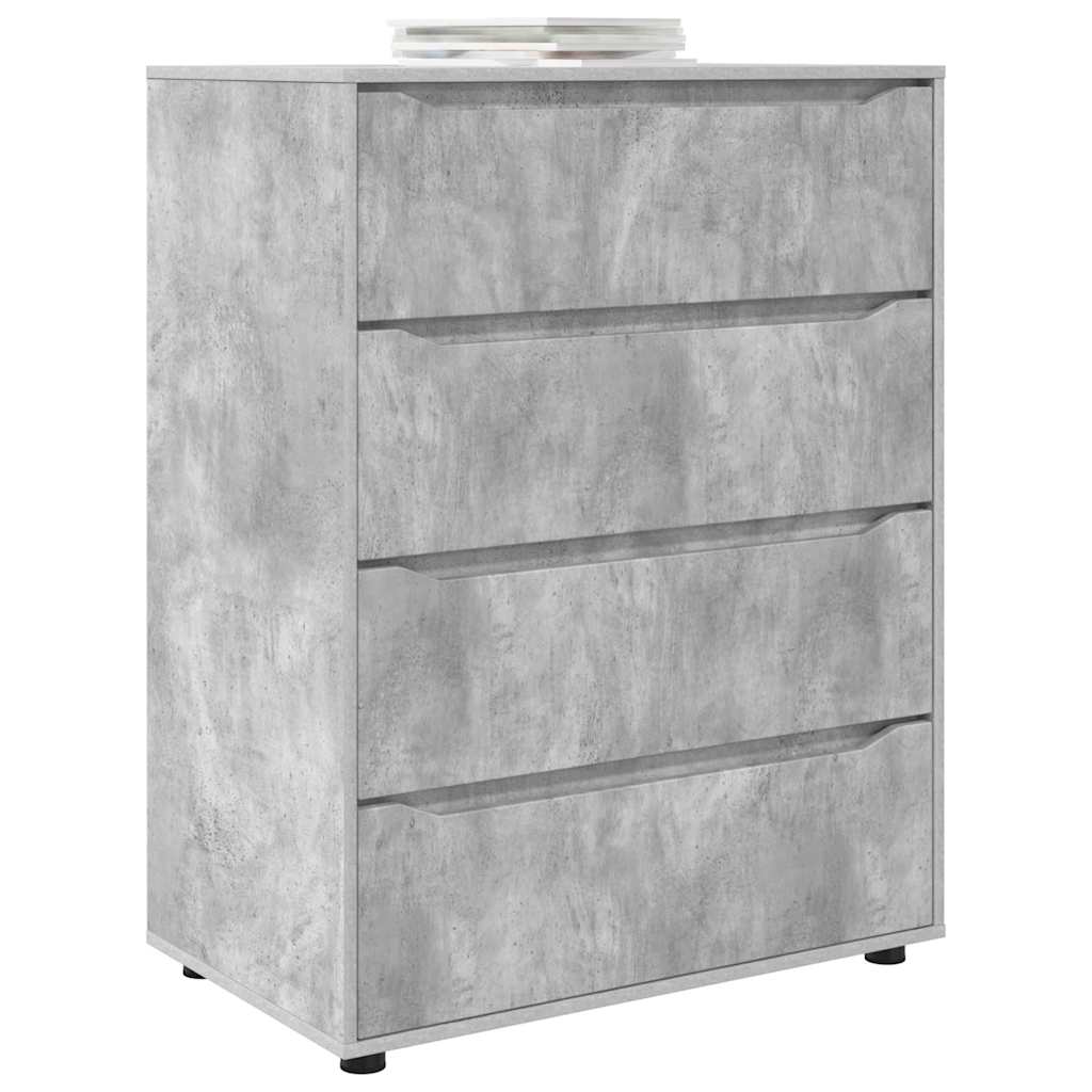 Stauraumschränke Beton Grau 80 x 48 x 105 cm Holzwerkstoff