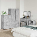 Stauraumschränke Beton Grau 60 x 48 x 105 cm Holzwerkstoff