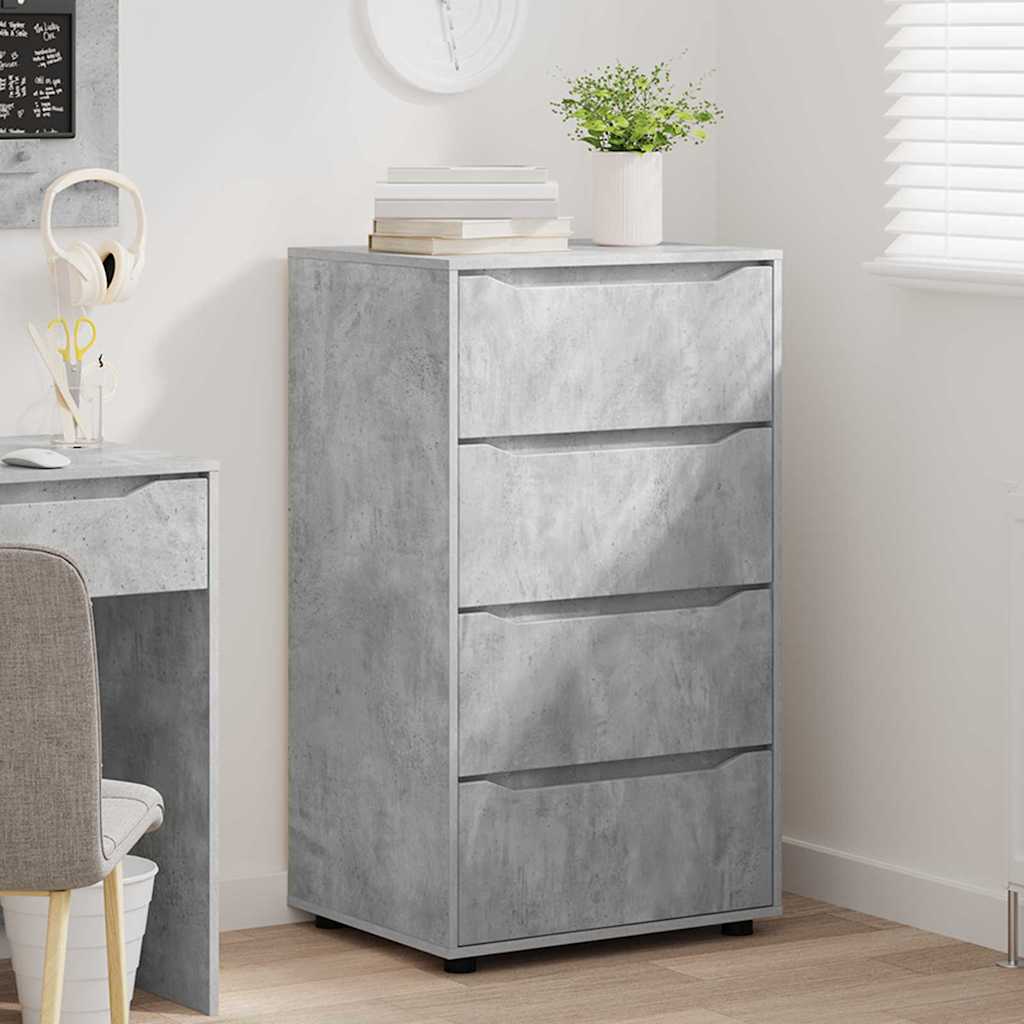 Stauraumschränke Beton Grau 60 x 48 x 105 cm Holzwerkstoff