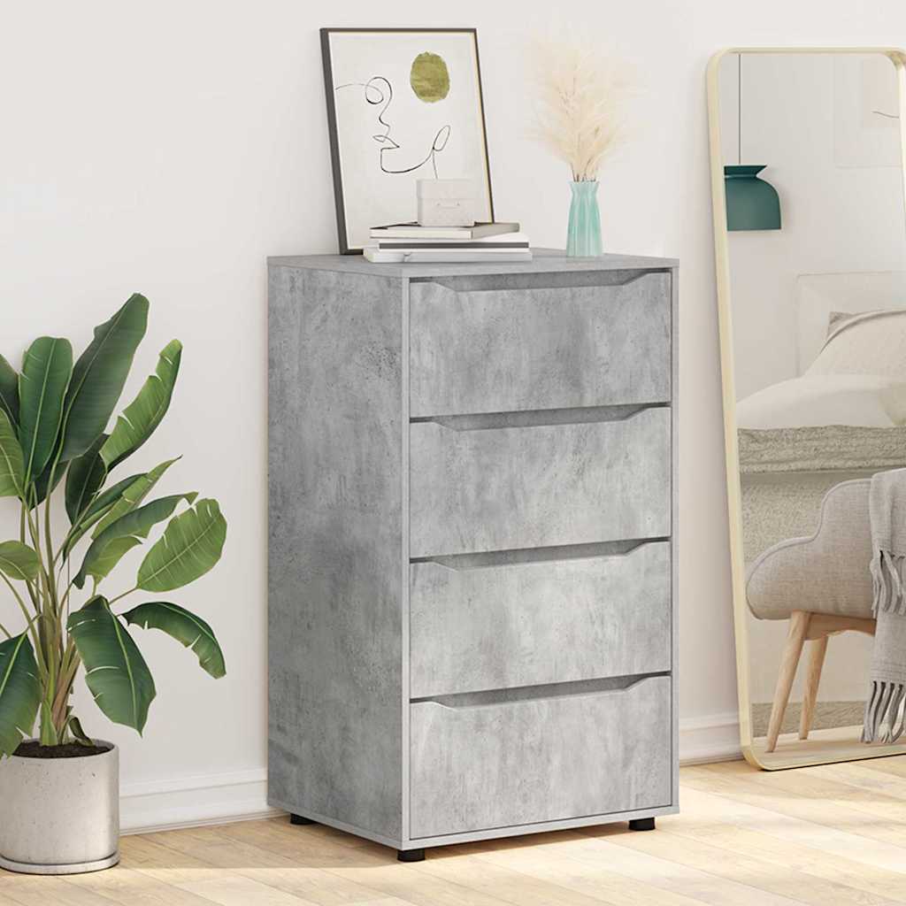 Stauraumschränke Beton Grau 60 x 48 x 105 cm Holzwerkstoff
