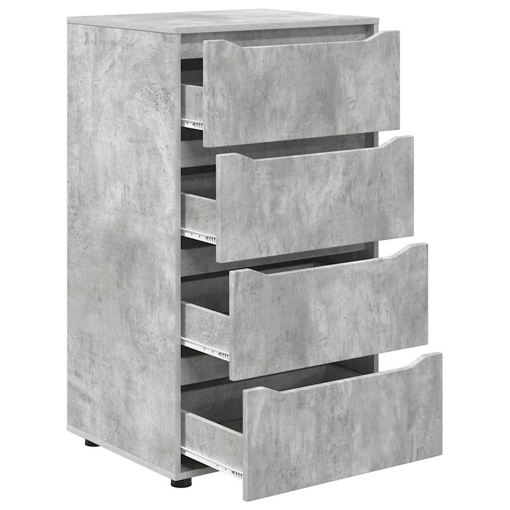 Stauraumschränke Beton Grau 60 x 48 x 105 cm Holzwerkstoff