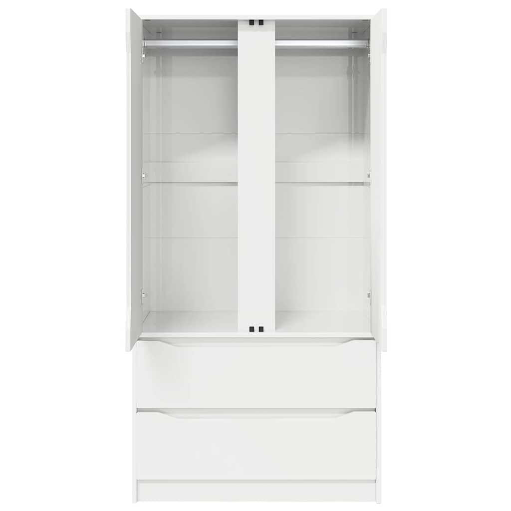 Kleiderschrank mit Tür Weiß 79,5 x 49 x 156 cm Holzwerkstoff