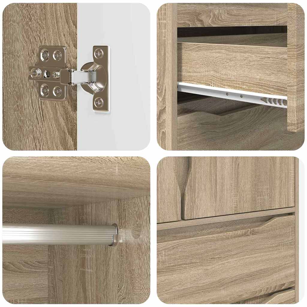 Kleiderschrank Sonoma-Eiche 79,5 x 49 x 156 cm Holzwerkstoff