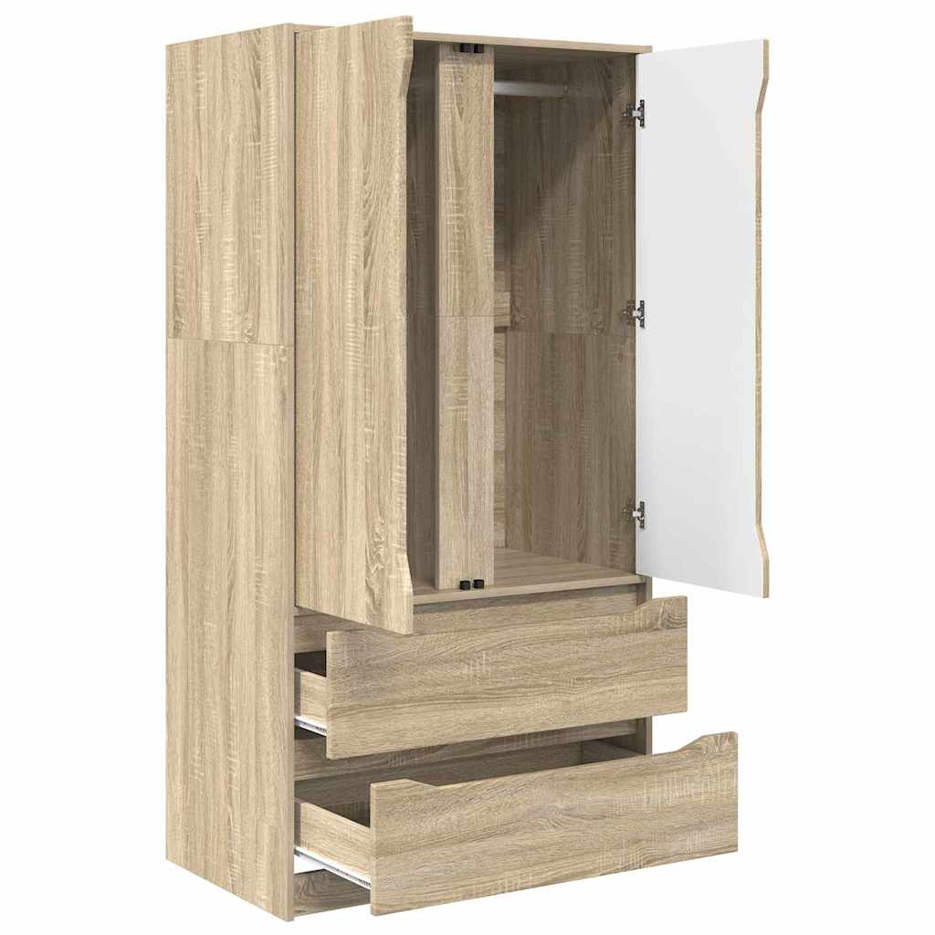 Kleiderschrank Sonoma-Eiche 79,5 x 49 x 156 cm Holzwerkstoff