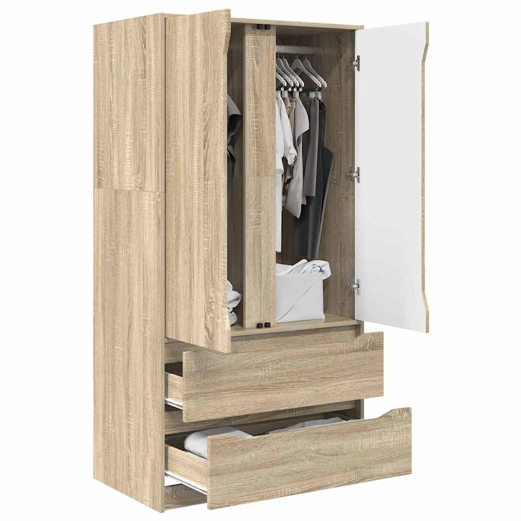 Kleiderschrank Sonoma-Eiche 79,5 x 49 x 156 cm Holzwerkstoff