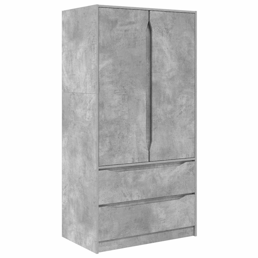 Kleiderschrank Betongrau 79,5 x 49 x 156 cm Holzwerkstoff