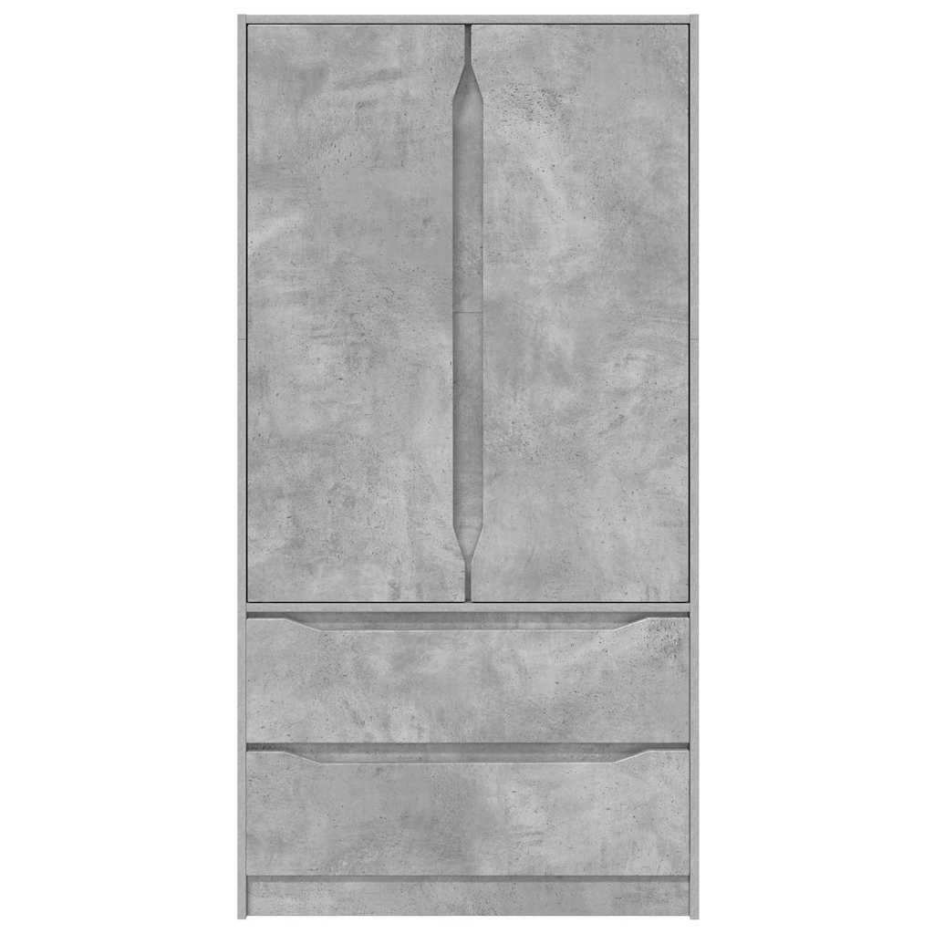 Kleiderschrank Betongrau 79,5 x 49 x 156 cm Holzwerkstoff