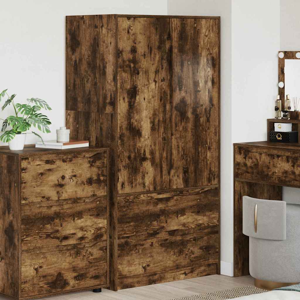Kleiderschrank mit Tür Geräucherte Eiche 79,5 x 49 x 156 cm