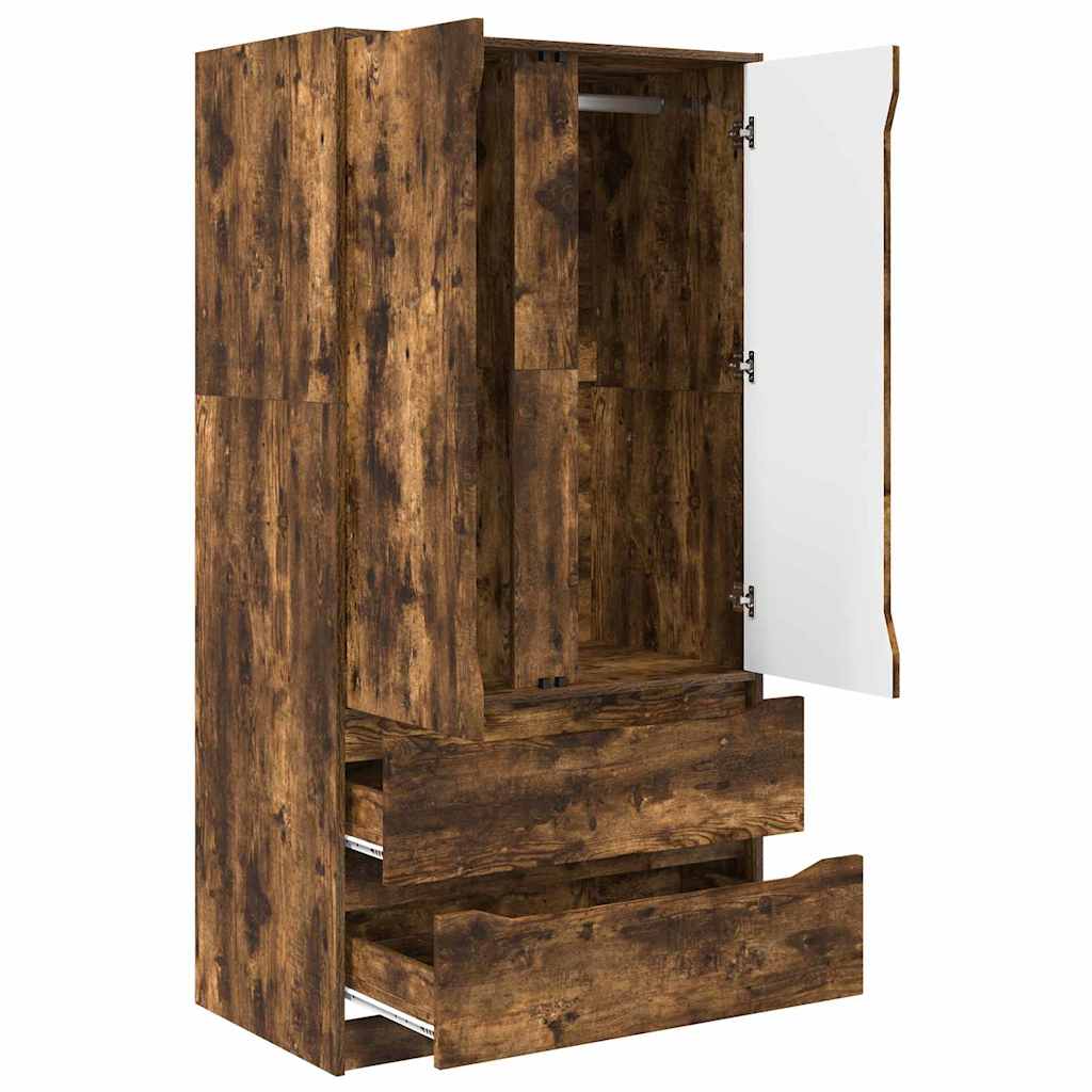 Kleiderschrank mit Tür Geräucherte Eiche 79,5 x 49 x 156 cm