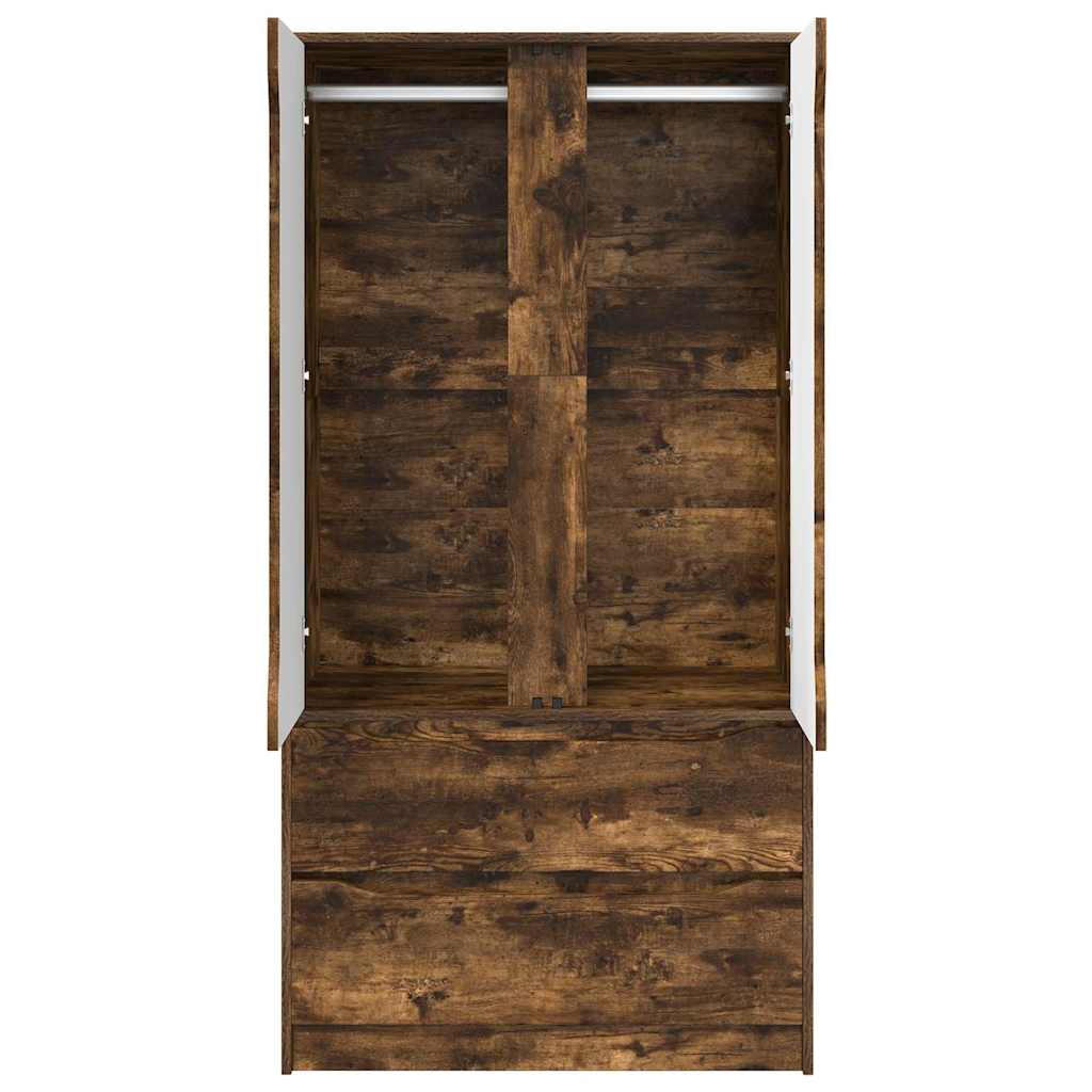Kleiderschrank mit Tür Geräucherte Eiche 79,5 x 49 x 156 cm