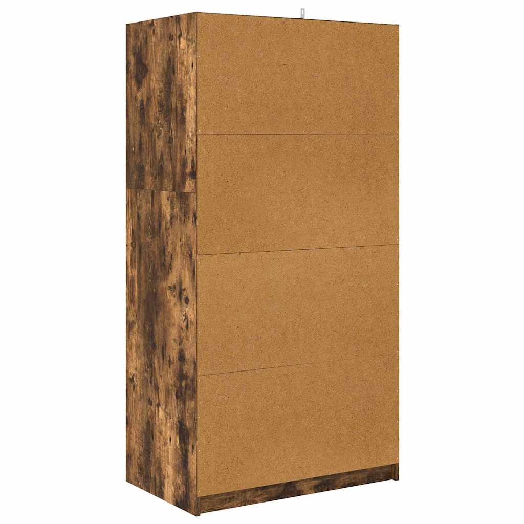 Kleiderschrank mit Tür Geräucherte Eiche 79,5 x 49 x 156 cm