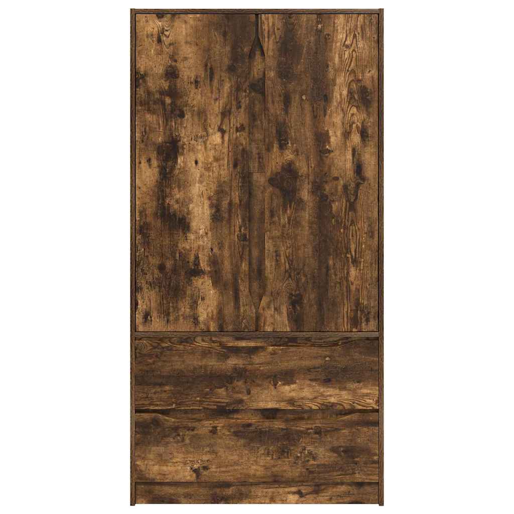 Kleiderschrank mit Tür Geräucherte Eiche 79,5 x 49 x 156 cm