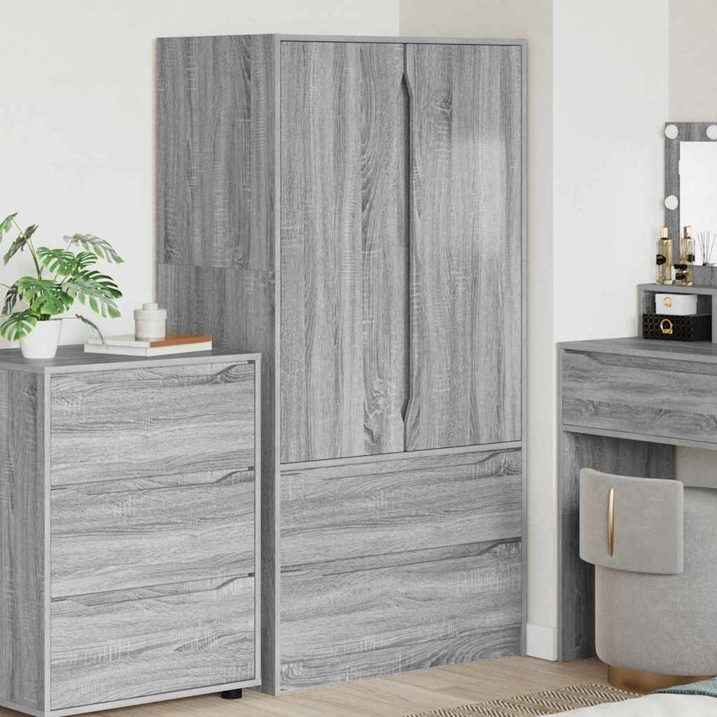 Kleiderschrank Graues Sonoma 79,5 x 49 x 156 cm Holzwerkstoff