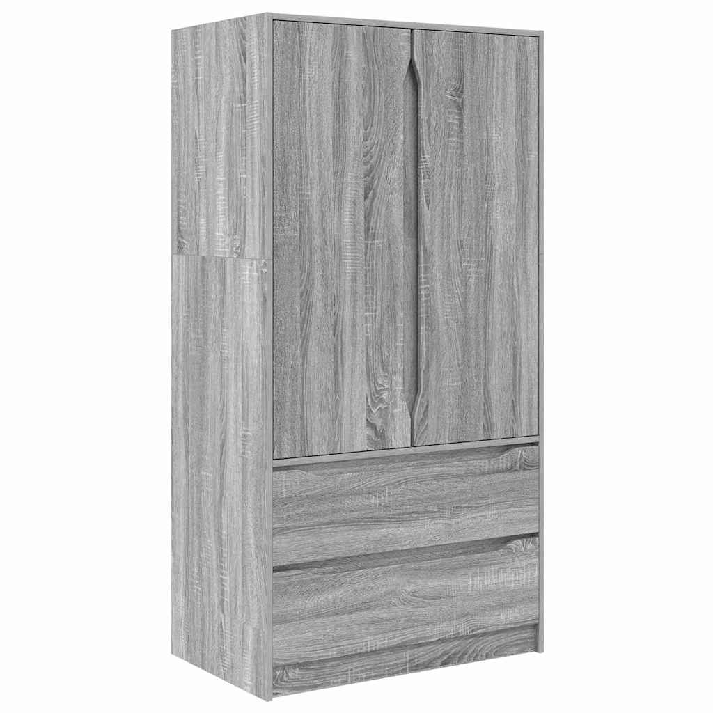 Kleiderschrank Graues Sonoma 79,5 x 49 x 156 cm Holzwerkstoff