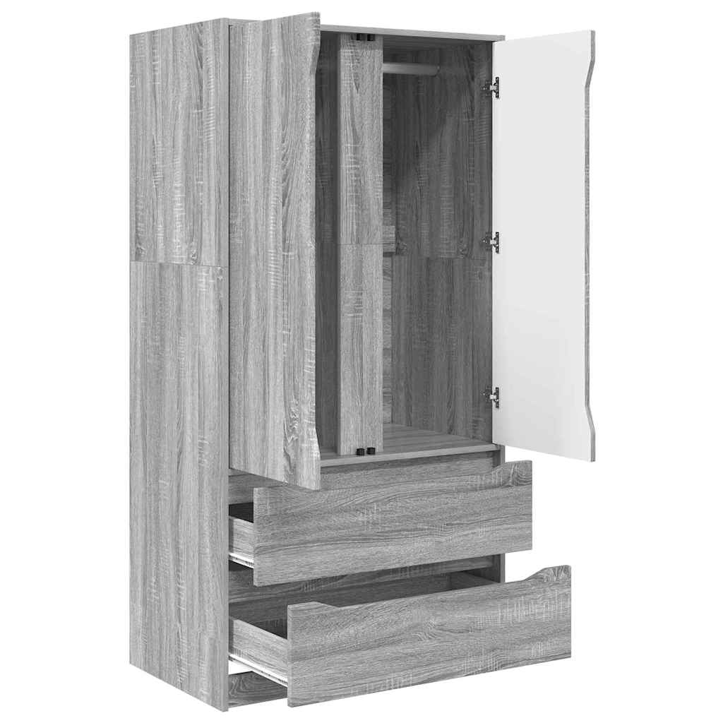 Kleiderschrank Graues Sonoma 79,5 x 49 x 156 cm Holzwerkstoff
