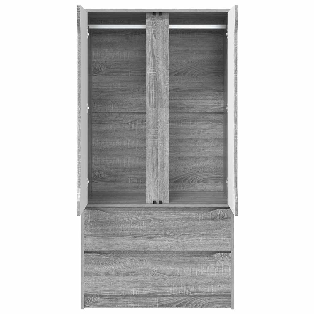 Kleiderschrank Graues Sonoma 79,5 x 49 x 156 cm Holzwerkstoff