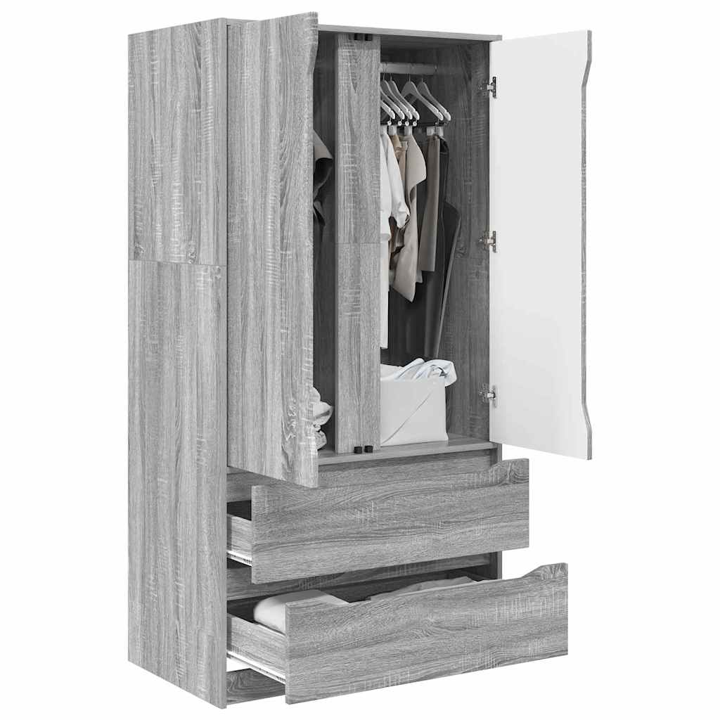 Kleiderschrank Graues Sonoma 79,5 x 49 x 156 cm Holzwerkstoff