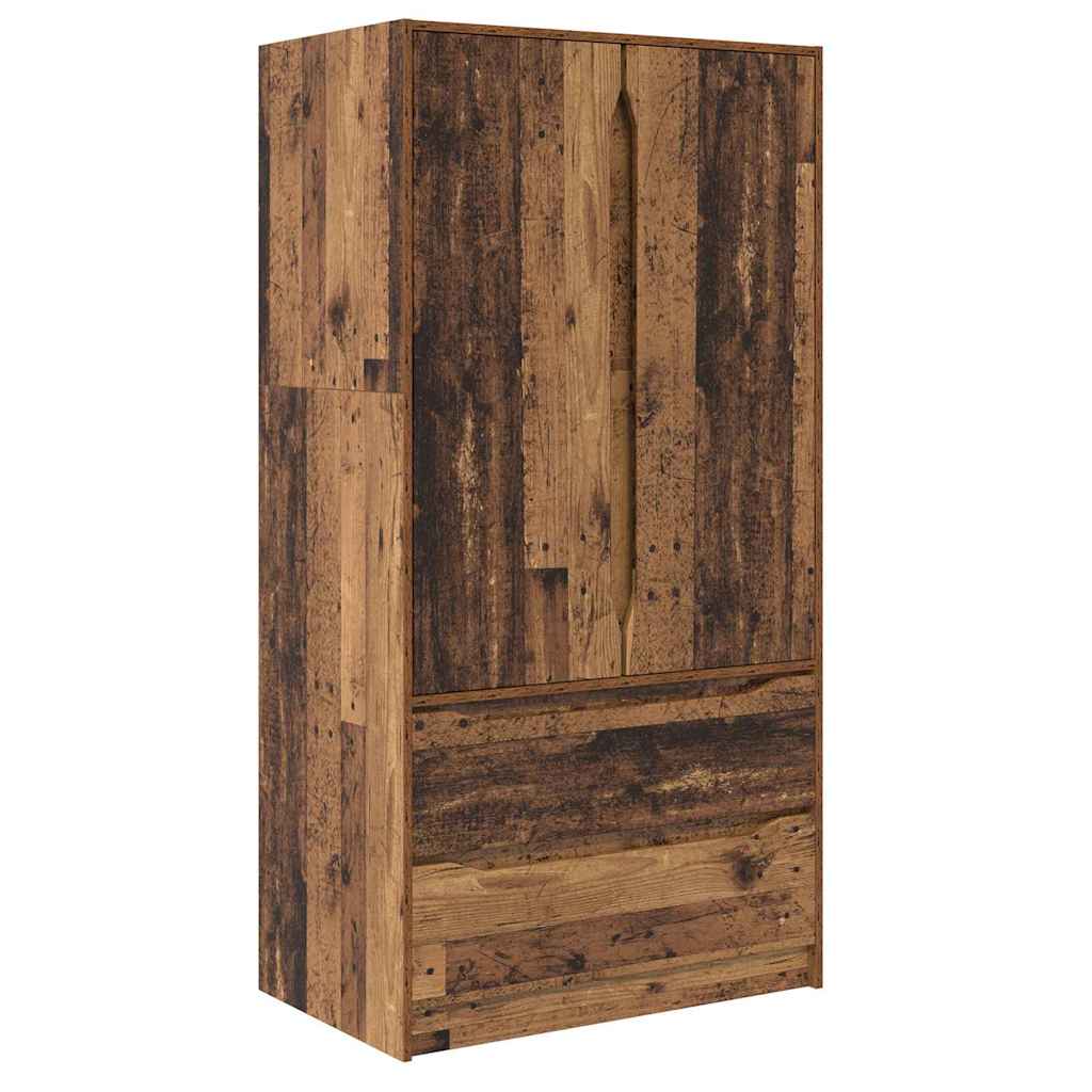 Kleiderschrank mit Tür Altholz 79,5 x 49 x 156 cm Holzwerkstoff