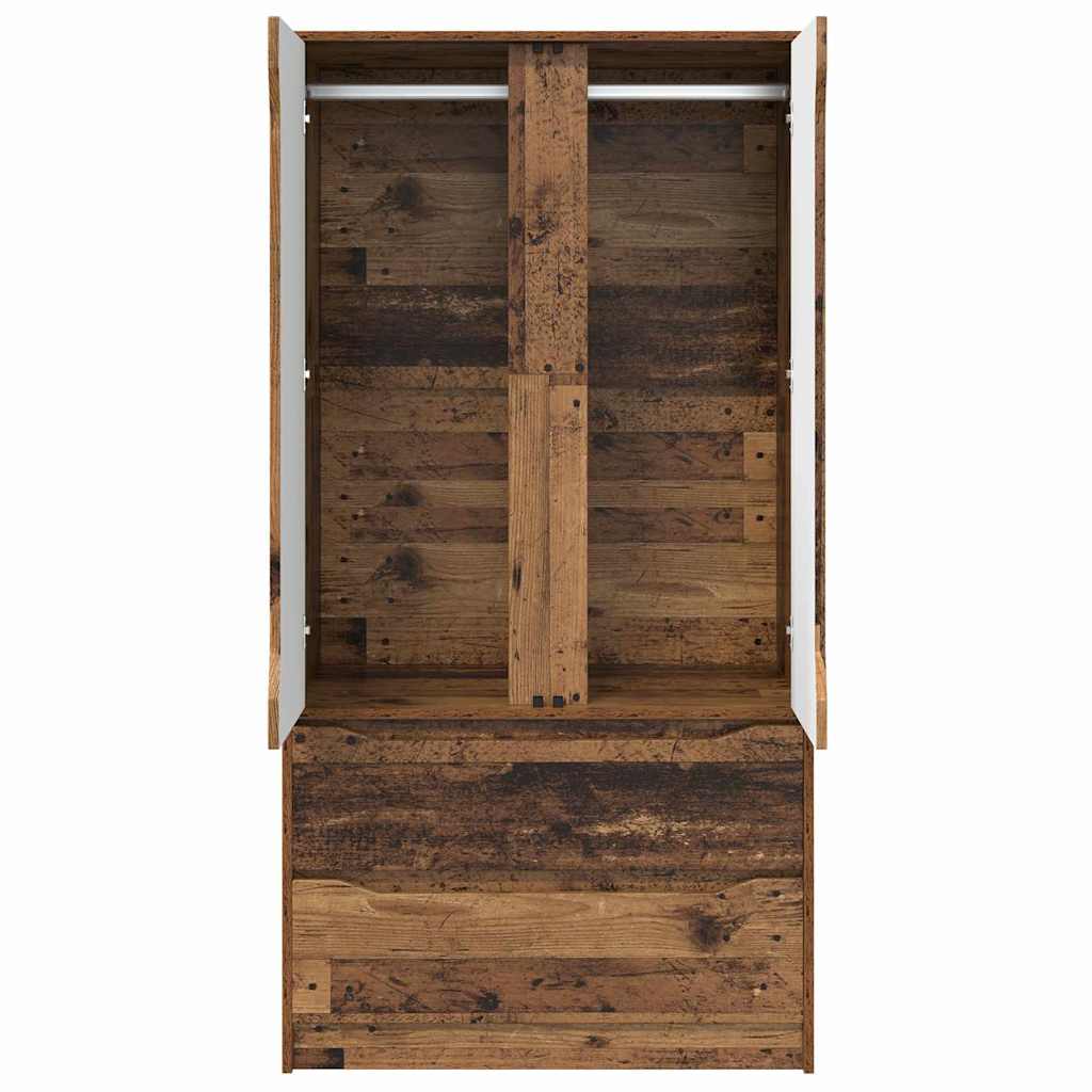 Kleiderschrank mit Tür Altholz 79,5 x 49 x 156 cm Holzwerkstoff