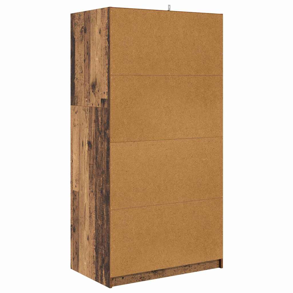 Kleiderschrank mit Tür Altholz 79,5 x 49 x 156 cm Holzwerkstoff