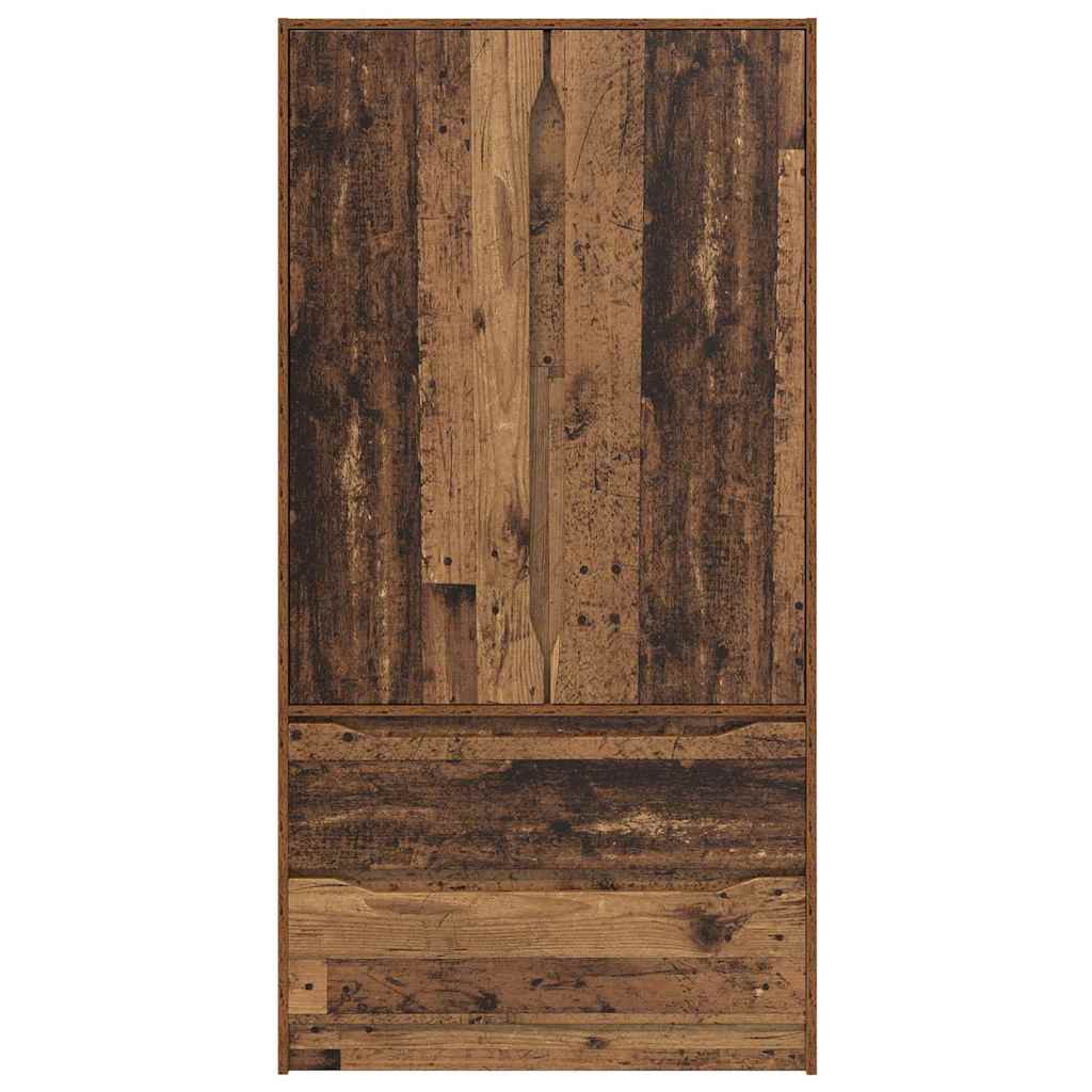 Kleiderschrank mit Tür Altholz 79,5 x 49 x 156 cm Holzwerkstoff