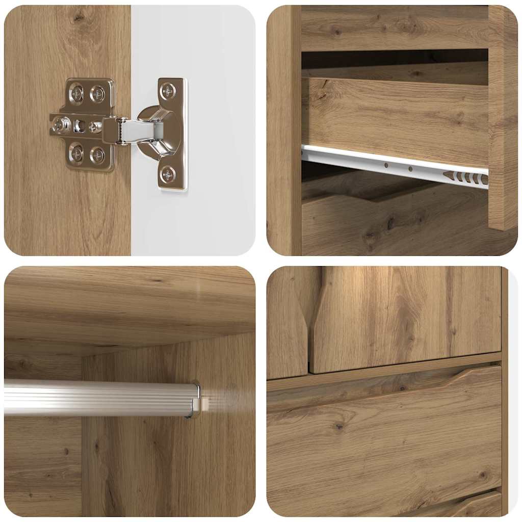 Kleiderschrank Artisan-Eiche 79,5 x 49 x 156 cm Holzwerkstoff