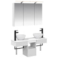 Badezimmerschrank-Set 4 pcs Weiß 100 x 14,5 x 70 cm