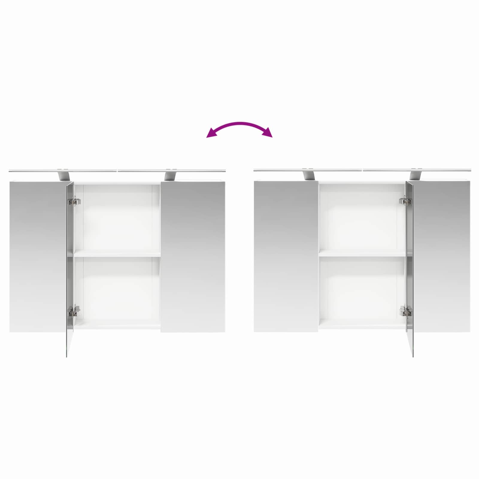 Badezimmerschrank-Set 4 pcs Weiß 100 x 14,5 x 70 cm