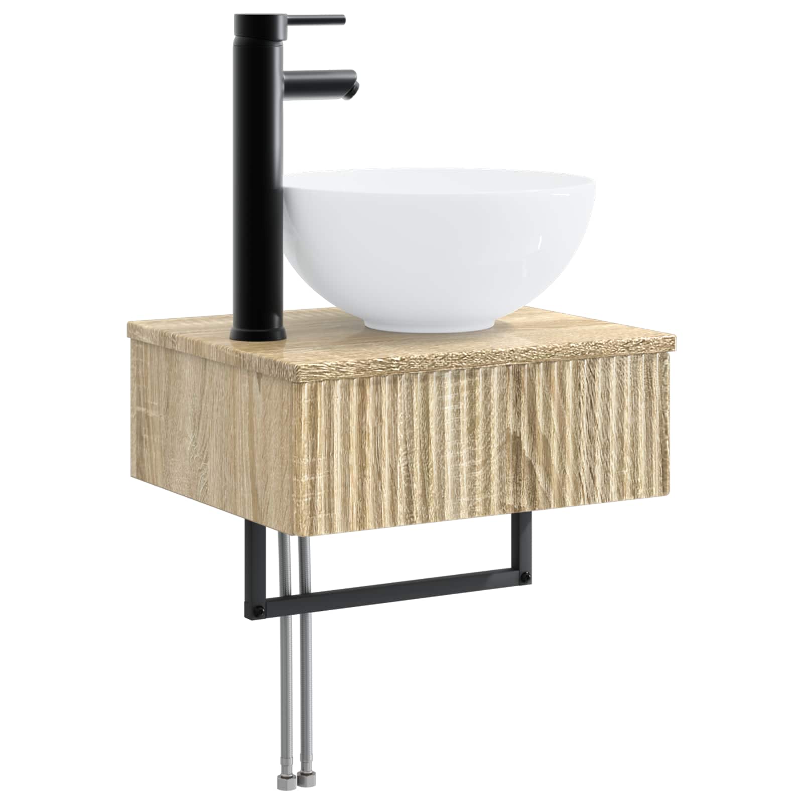 Badezimmerschrank-Set 4 pcs Sonoma-Eiche 100 x 14,5 x 70 cm
