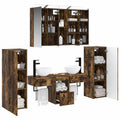 Badezimmermöbel-Set 6 pcs Geräucherte Eiche