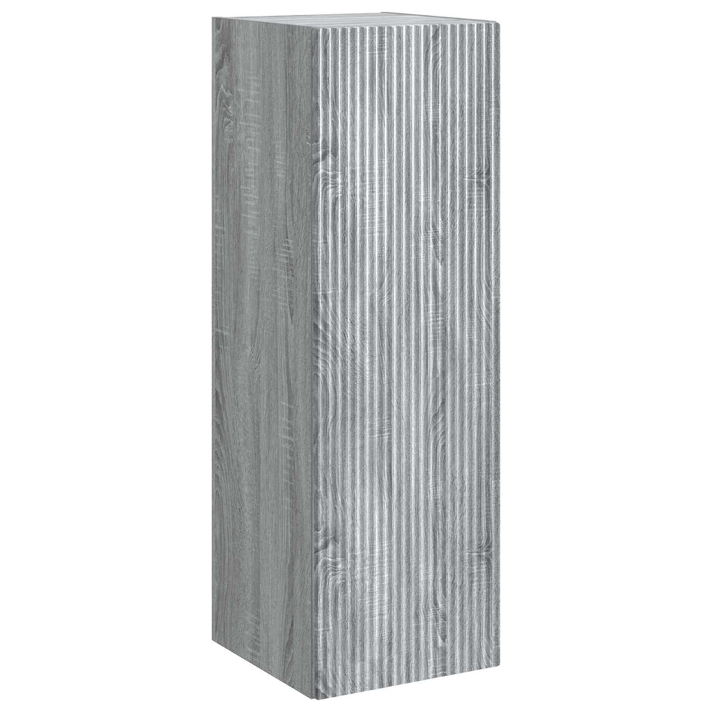 Badezimmermöbel-Set 6 pcs Grau Sonoma Ingenieurholz und Glas