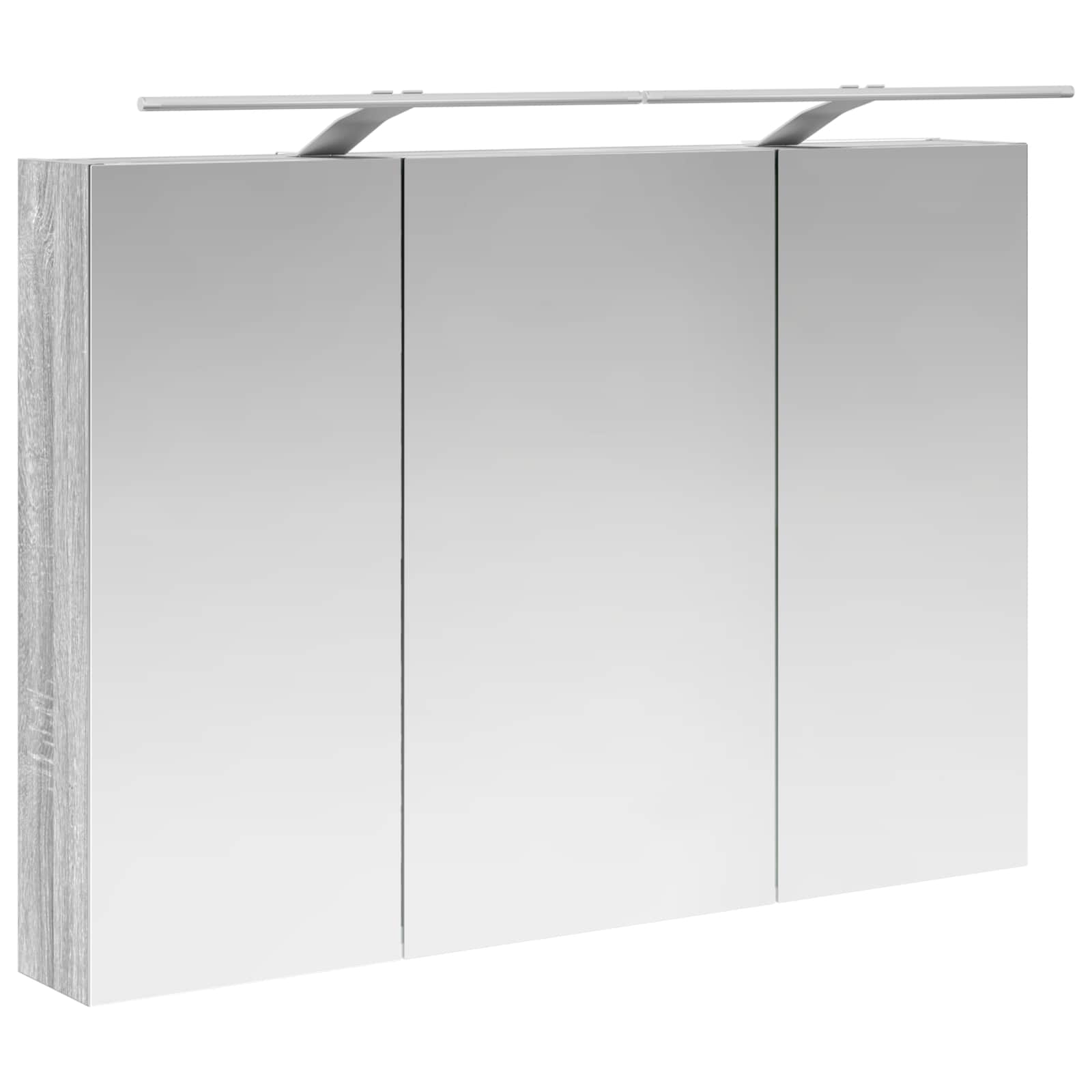 Badezimmermöbel-Set 6 pcs Grau Sonoma Ingenieurholz und Glas