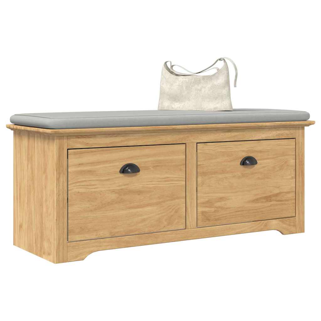 Flurbank BODO Honigbraun 118 x 40 x 50 cm Holzwerkstoff