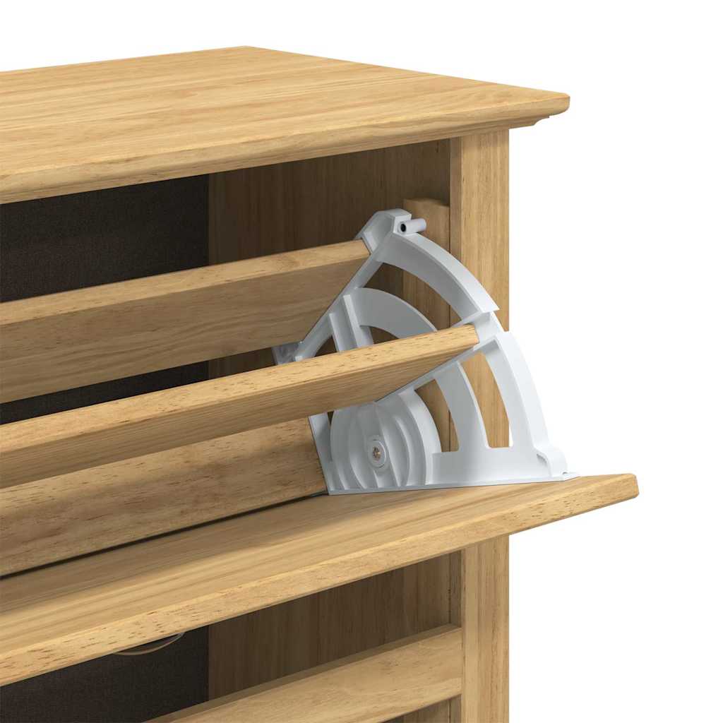 Schuhregal BODO Honigbraun 80 x 35 x 118 cm Holzwerkstoff