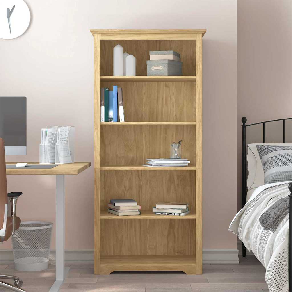 Bücherregal BODO Honigbraun 82 x 40 x 173 cm Holzwerkstoff