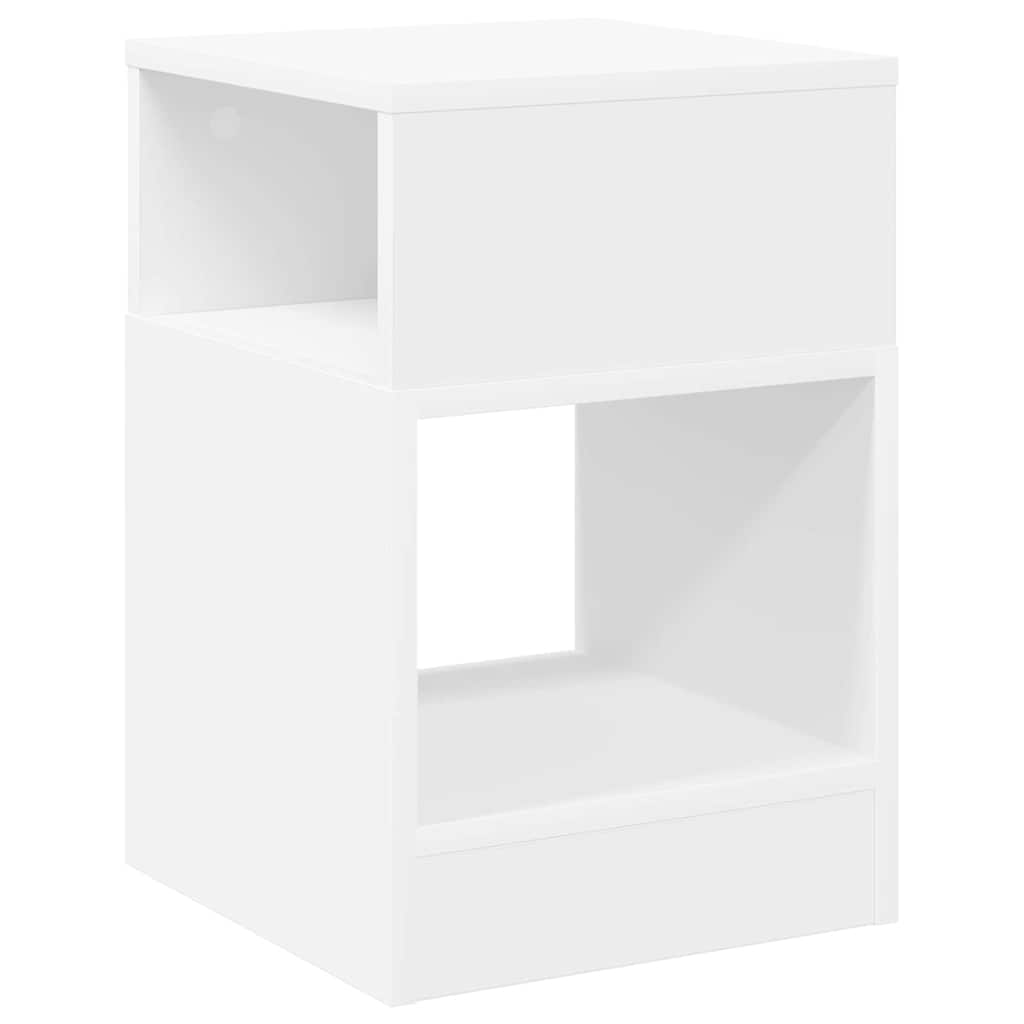 Beistelltisch 2 pcs Weiß 30,5 x 30 x 45 cm Holzwerkstoff