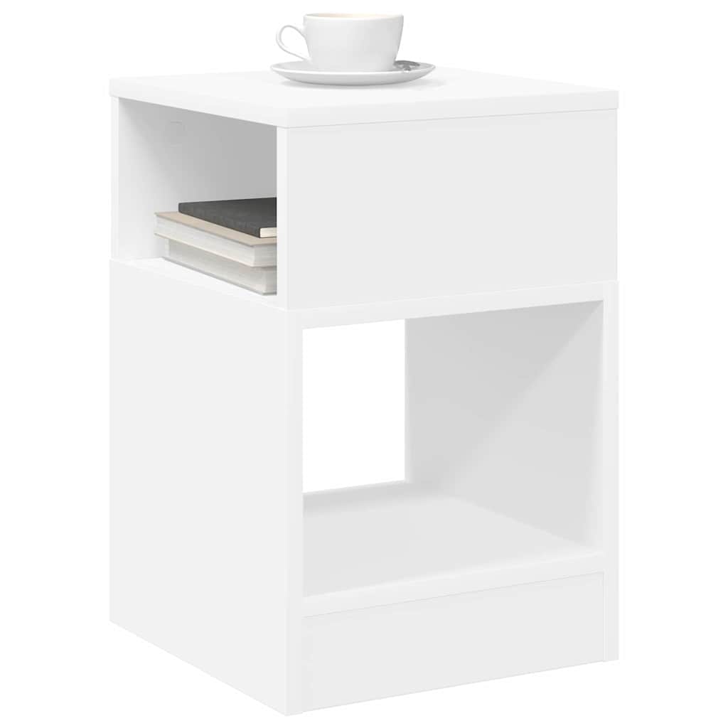Beistelltisch 2 pcs Weiß 30,5 x 30 x 45 cm Holzwerkstoff